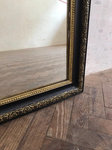 19th Century Black & Gold French Mirror