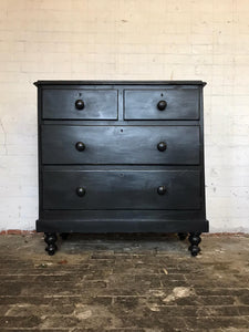 Ebonised Victorian Chest of Drawers