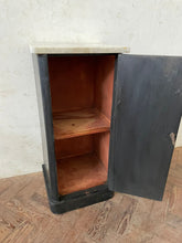 Load image into Gallery viewer, Edwardian Pot Cupboard with later added marble top.
