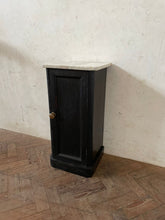 Load image into Gallery viewer, Edwardian Pot Cupboard with later added marble top.
