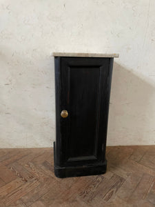 Edwardian Pot Cupboard with later added marble top.