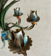 Load image into Gallery viewer, French Toileware Sconces with a bullrush design - rewired.
