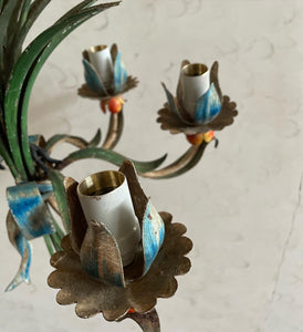 French Toileware Sconces with a bullrush design - rewired.