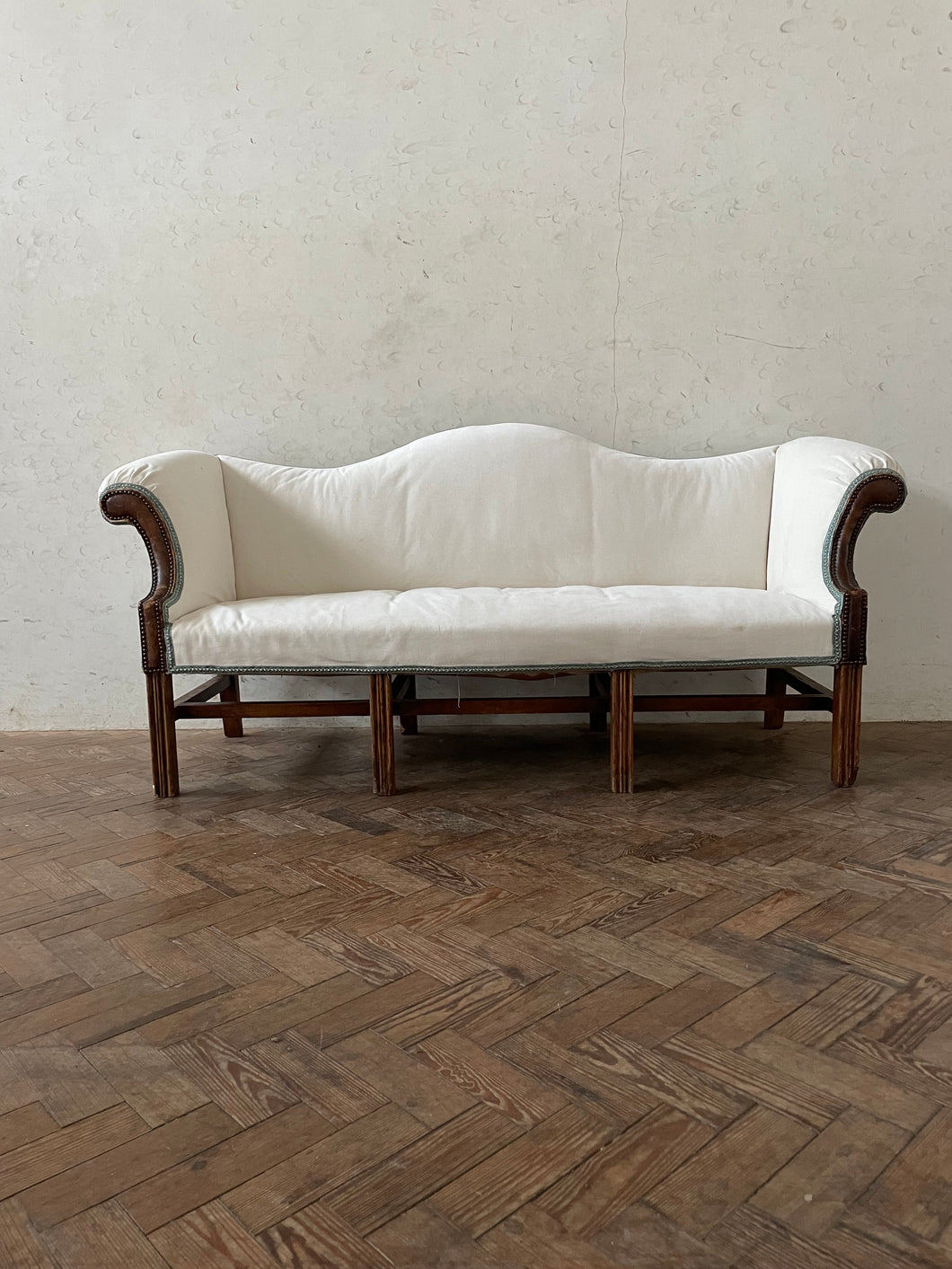 George III Style Camel Back Sofa