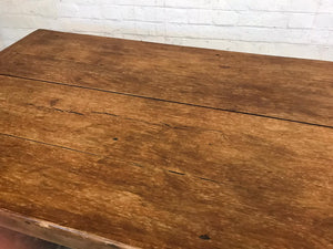 Antique French Cherry Wood  Kitchen Table
