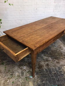 Antique French Cherry Wood  Kitchen Table