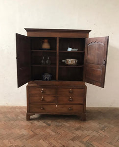 Very Large George III Oak Cupboard.