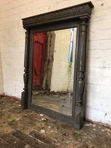 Dark Grey French Mirror -1920s