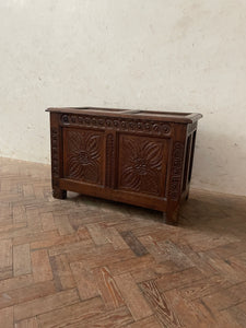 18th Century Carved Oak Chest
