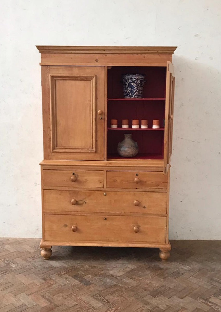 Antique Pine Housekeeper’s Cupboard