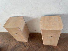 Load image into Gallery viewer, 1960&#39;s Limed Oak Bedside Cabinets
