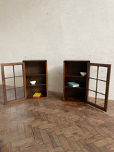 Load image into Gallery viewer, Pair of Glass Fronted Vintage Cabinets

