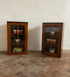 Pair of Glass Fronted Vintage Cabinets