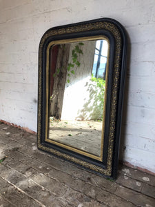 19th Century Black & Gold French Mirror