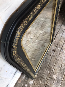 19th Century Black & Gold French Mirror