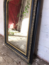 Load image into Gallery viewer, 19th Century Black &amp; Gold French Mirror

