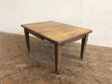 Load image into Gallery viewer, Oak Kitchen Table on Castors - circa 1900.
