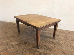 Oak Kitchen Table on Castors - circa 1900.
