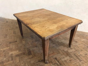 Oak Kitchen Table on Castors - circa 1900.