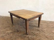 Load image into Gallery viewer, Oak Kitchen Table on Castors - circa 1900.
