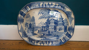 19th Century Blue & White Large Venison Dish