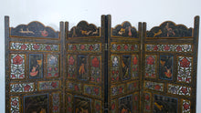 Load image into Gallery viewer, Wooden Carved Indian Painted Screen / Room Divider
