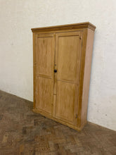 Load image into Gallery viewer, Tall Victorian Pine Larder with original lock and key.
