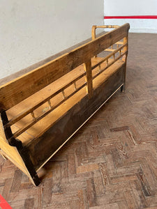 Antique Pine Settle, with storage