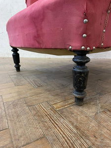 Antique French Arm Chair - Pink
