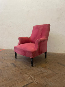 Antique French Arm Chair - Pink