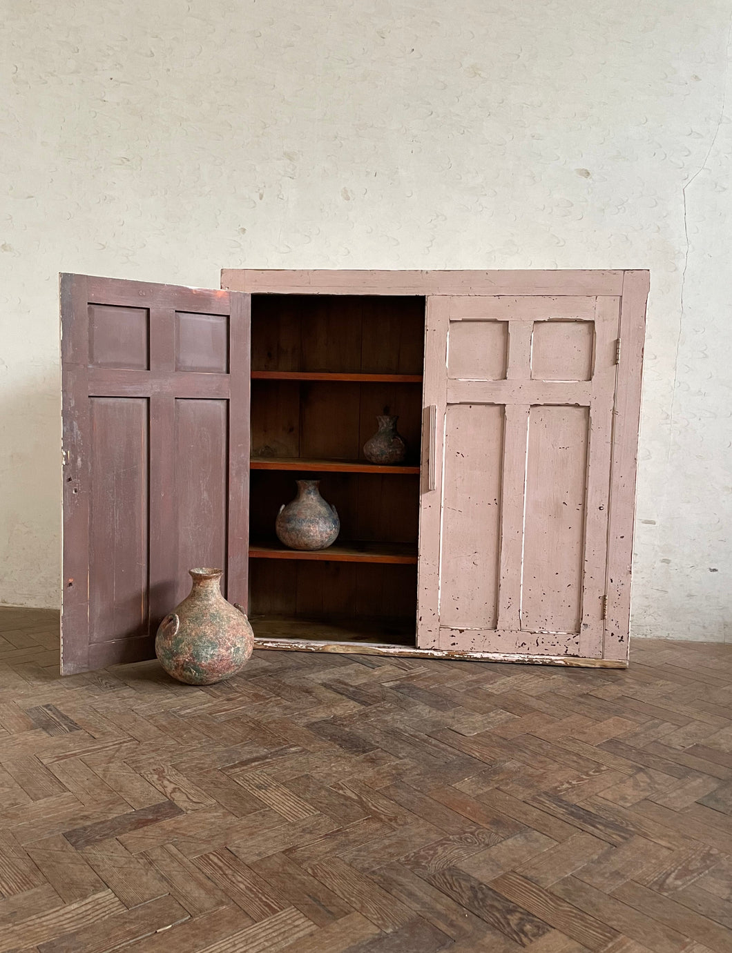 Pink French Cupboard - Old Paint