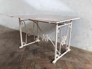 1930s Pink Glass Topped Table