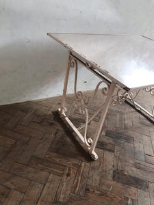 1930s Pink Glass Topped Table