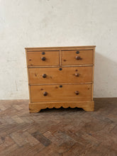 Load image into Gallery viewer, Scalloped Skirted Pine Chest
