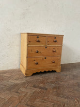 Load image into Gallery viewer, Scalloped Skirted Pine Chest
