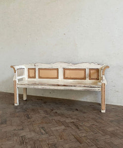 Antique Hungarian Bench - very old paint.