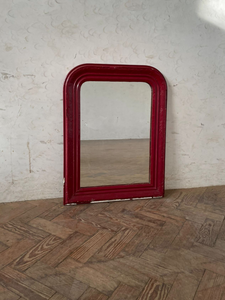 19th Century Red Painted French Mirror