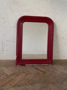 19th Century Red Painted French Mirror