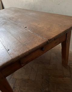 19th C French Fruitwood Farmhouse  Coffee Table
