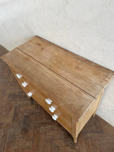 Pine Chest with Porcelain Handles