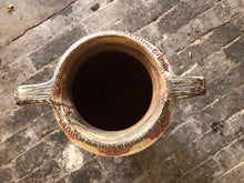 Load image into Gallery viewer, Large Painted Terracotta Urn with Flower Details
