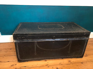 1820s Leather Bound Trunk