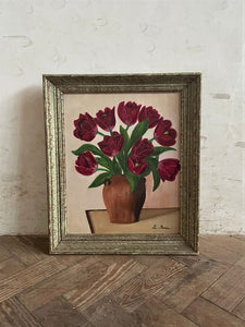 Tulips: French Oil on Canvas