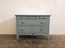 Load image into Gallery viewer, Petite Blue Painted Chest 1920s
