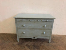 Load image into Gallery viewer, Petite Blue Painted Chest 1920s
