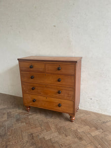 Mahogany Veneered Victorian Pine Chest of Drawers
