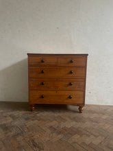 Load image into Gallery viewer, Mahogany Veneered Victorian Pine Chest of Drawers
