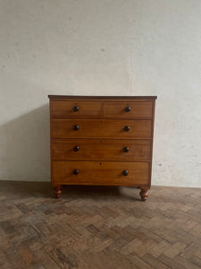 Mahogany Veneered Victorian Pine Chest of Drawers
