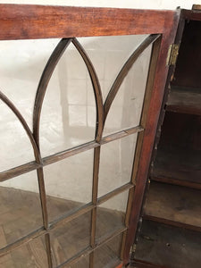 Victorian Arched Window Cabinet - removable pediment.