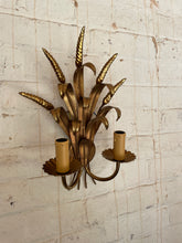 Load image into Gallery viewer, 70s Italian Wheat Sheaf Vintage Wall Sconces - rewired
